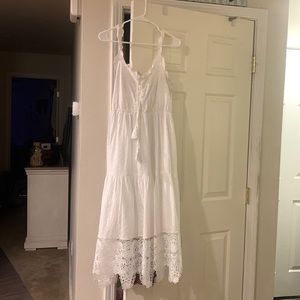 White dress with lace